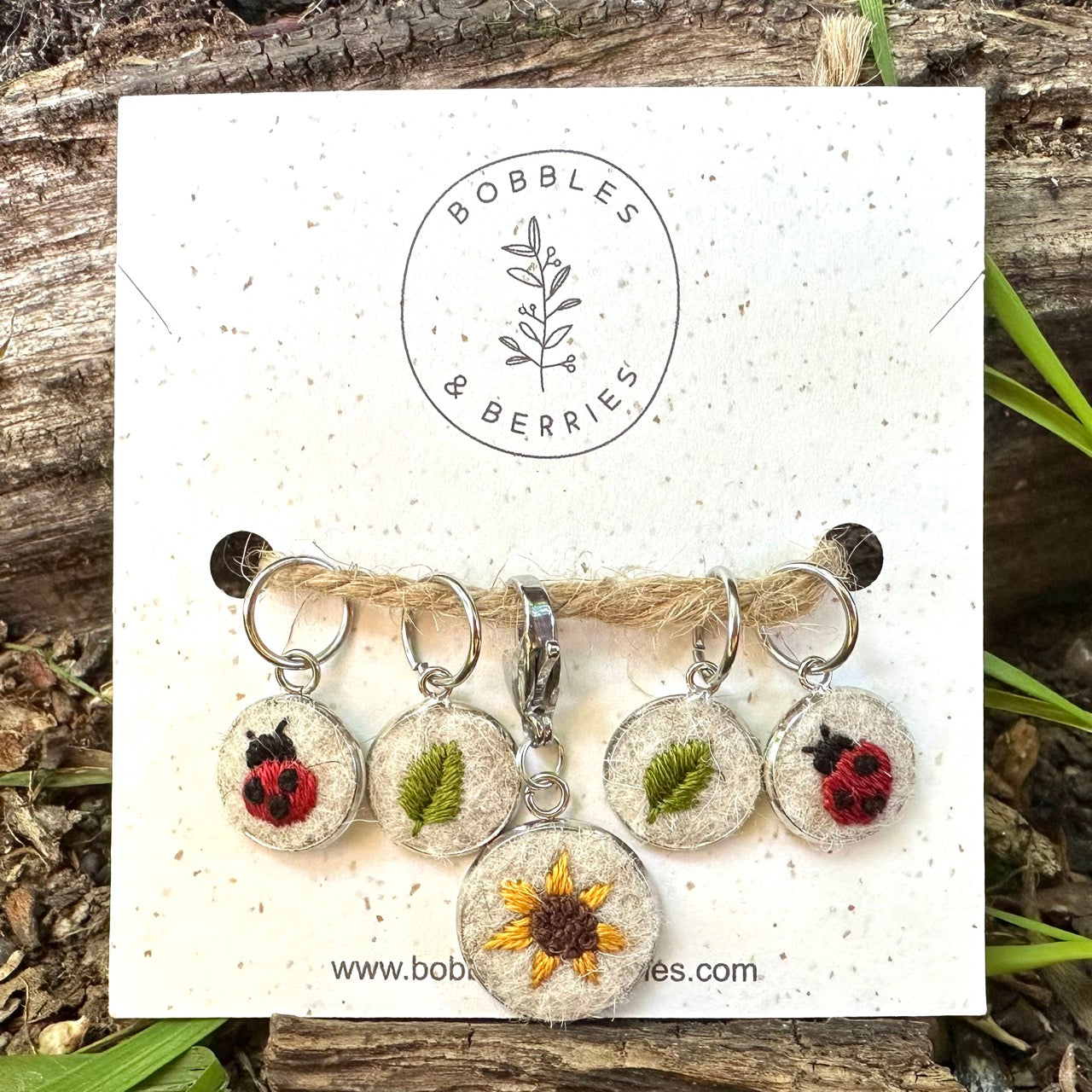 Summer Fields · Stitch Marker Set