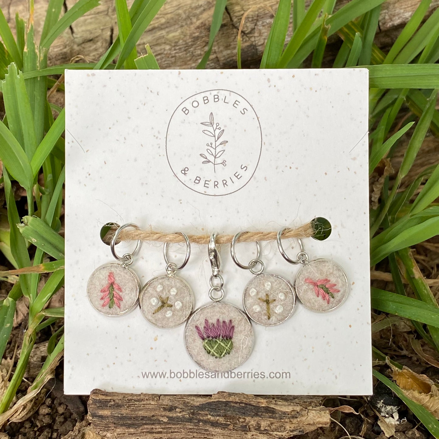 Scottish Wildflowers - Stitch Marker Set