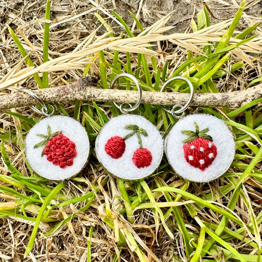 Berries and Cherries · Stitch Marker Set