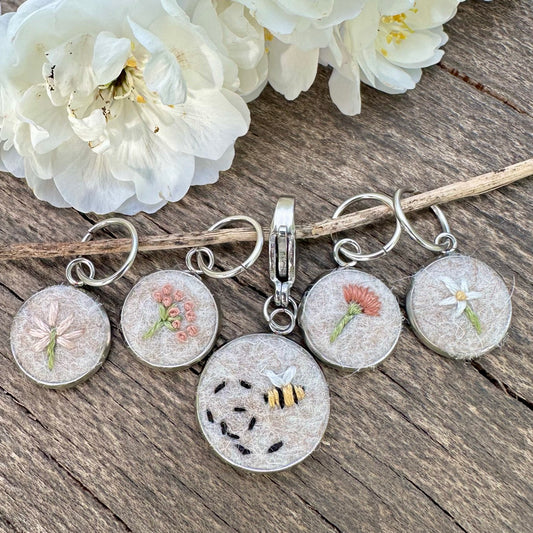 Blooms & Buzz · Stitch Marker Set