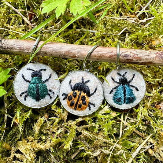 The Bug Collector (in collaboration with Zakami Yarns) · Stitch Marker Set