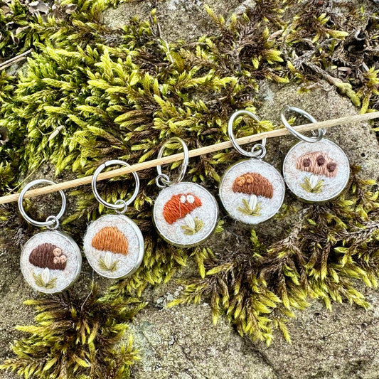 Five Fun Guys · Stitch Marker Set