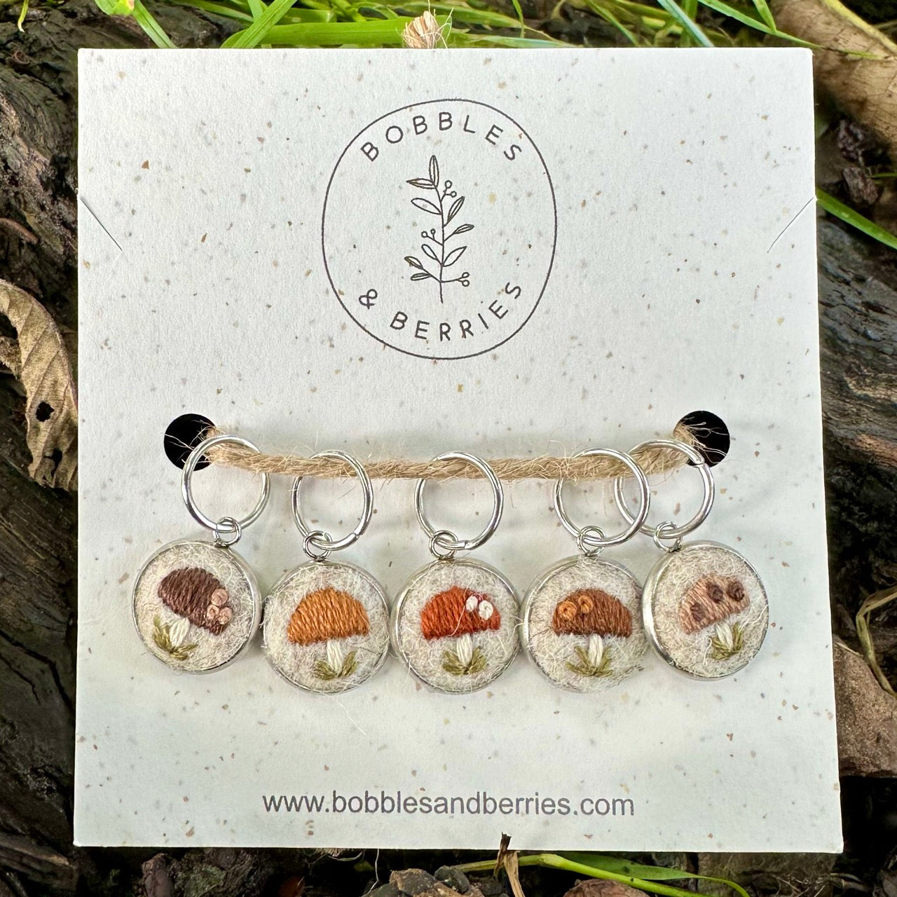 Five Fun Guys · Stitch Marker Set