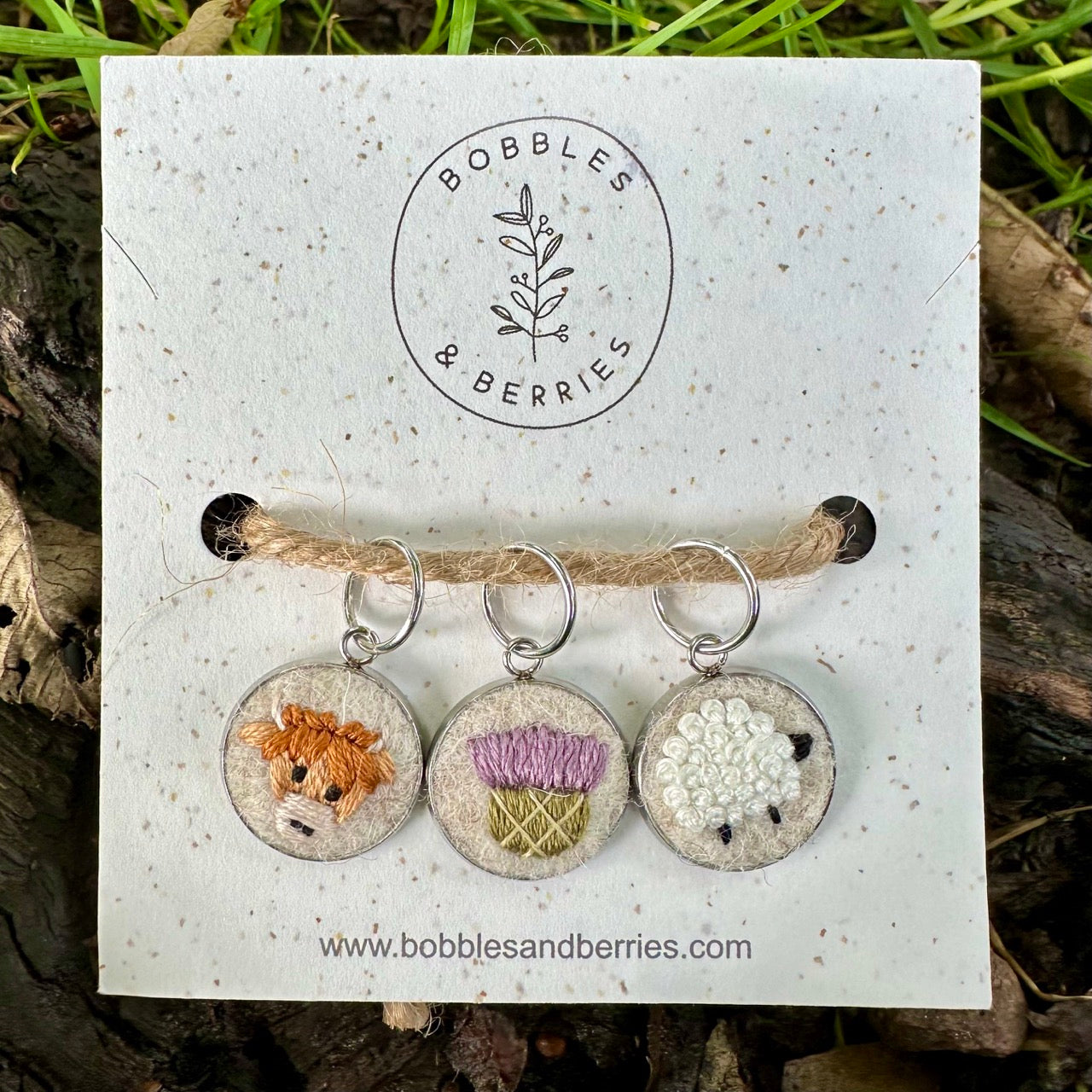 Highland Friends · Stitch Marker Set