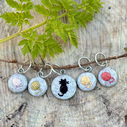 Whiskers & Wool - Stitch Marker Set