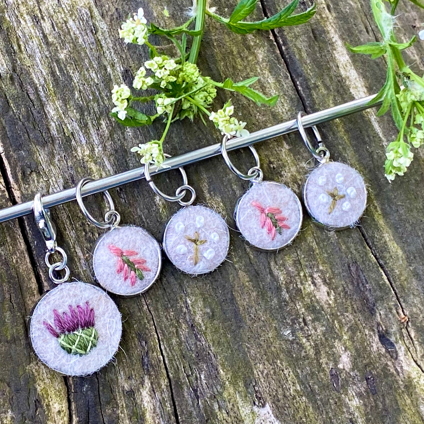 Scottish Wildflowers - Stitch Marker Set