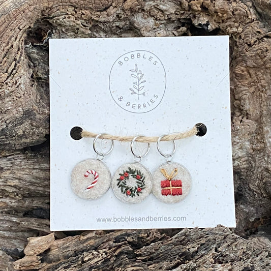 Christmas Cheer · Stitch Marker Set