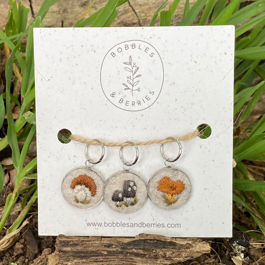 Mushrooms · Stitch Marker Set